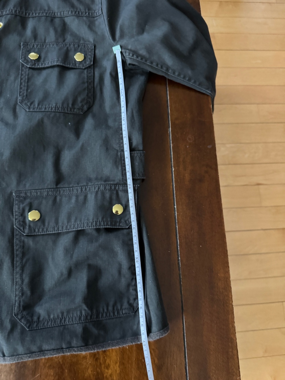 J.Crew Mercantile Olive Utility Jacket Small | Gold Hardware Field Jacket - Picture 9 of 13